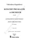 Vítězslava Kaprálová: Koncert pro klavír a orchestr d moll (klavírní výtah) - galerie 1